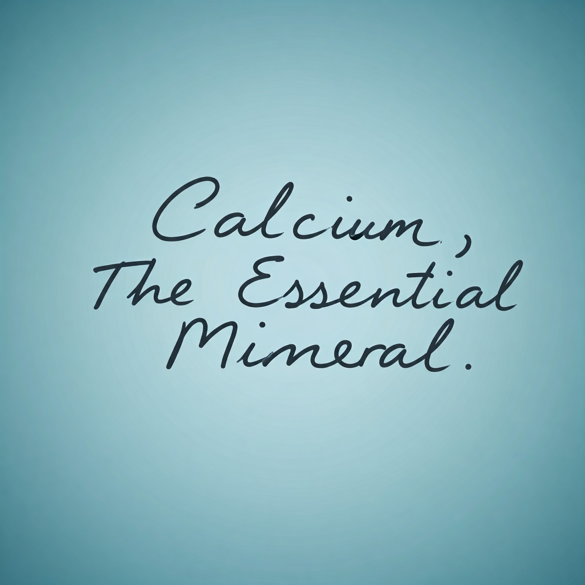 Calcium The Essential Mineral for a Healthy Life